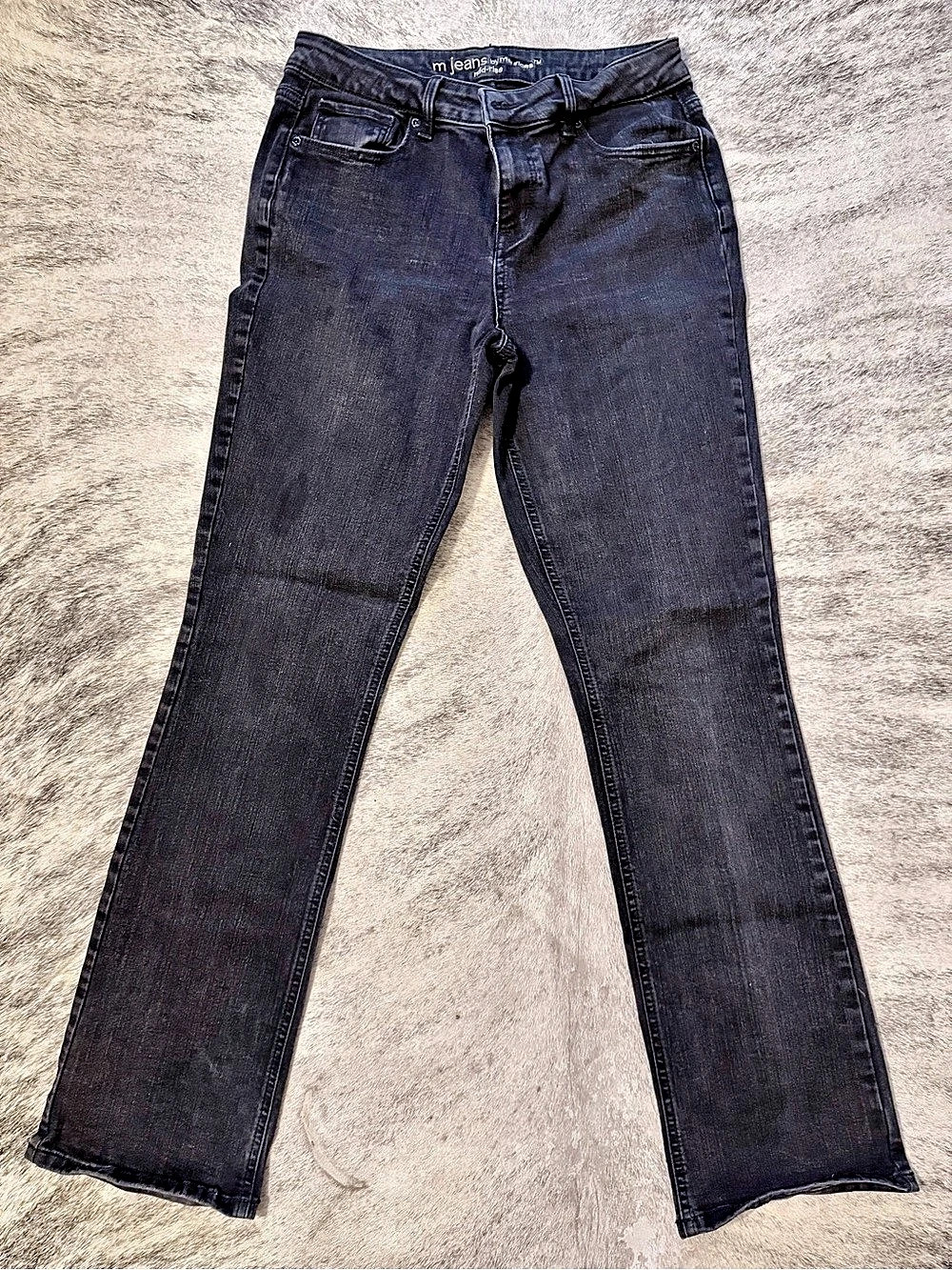 m jeans by maurices Classic Mid Rise Bootcut Jean Women's Boot Cut Jeans Black